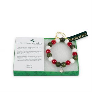 Connemara Marble Christmas Tree Charm Bracelet