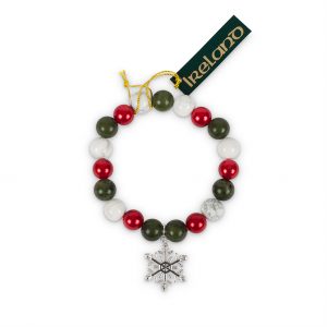 Connemara Marble Christmas Snowflake Charm Bracelet